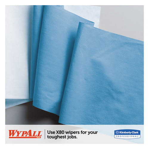 WypAll® wholesale. X80 Cloths, Brag Box, Hydroknit, Blue, 11.1 X 16.8, 160 Wipers-carton. HSD Wholesale: Janitorial Supplies, Breakroom Supplies, Office Supplies.