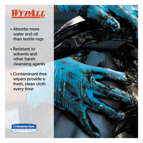 WypAll® wholesale. X80 Cloths With Hydroknit, Jumbo Roll, 12 1-2 X 13 2-5, Blue, 475-roll. HSD Wholesale: Janitorial Supplies, Breakroom Supplies, Office Supplies.