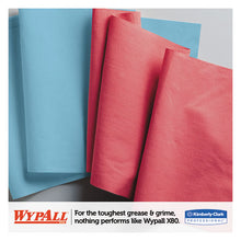 Load image into Gallery viewer, WypAll® wholesale. X80 Cloths With Hydroknit, Jumbo Roll, 12 1-2 X 13 2-5, Blue, 475-roll. HSD Wholesale: Janitorial Supplies, Breakroom Supplies, Office Supplies.