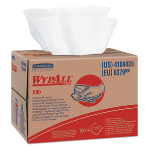 WypAll® wholesale. X80 Cloths, Hydroknit, Brag Box, White, 12 1-2 X 16 4-5, 160-box. HSD Wholesale: Janitorial Supplies, Breakroom Supplies, Office Supplies.