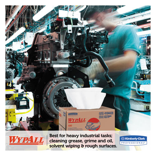 WypAll® wholesale. X80 Cloths, Hydroknit, Brag Box, White, 12 1-2 X 16 4-5, 160-box. HSD Wholesale: Janitorial Supplies, Breakroom Supplies, Office Supplies.