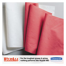 Load image into Gallery viewer, WypAll® wholesale. X80 Cloths, Hydroknit, Jumbo Roll, 12 1-2 X 13 2-5, Red, 475 Wipers-roll. HSD Wholesale: Janitorial Supplies, Breakroom Supplies, Office Supplies.