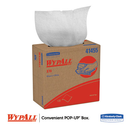 WypAll® wholesale. X70 Cloths, Pop-up Box, 9 1-10 X 16 4-5, White, 100-box, 10 Boxes-carton. HSD Wholesale: Janitorial Supplies, Breakroom Supplies, Office Supplies.