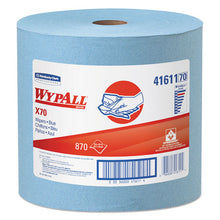 Load image into Gallery viewer, WypAll® wholesale. X70 Cloths, Jumbo Roll, 12 1-2 X 13 2-5, Blue, 870-roll. HSD Wholesale: Janitorial Supplies, Breakroom Supplies, Office Supplies.