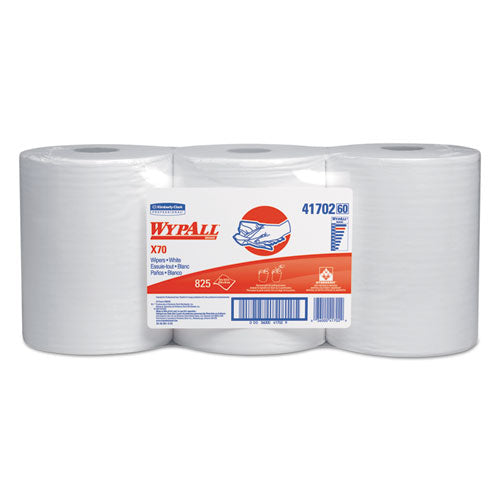 WypAll® wholesale. X70 Cloths, Center-pull, 9 4-5 X 13 2-5, White, 275-roll, 3 Rolls-carton. HSD Wholesale: Janitorial Supplies, Breakroom Supplies, Office Supplies.