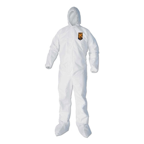 KleenGuard™ wholesale. Kleenguard™ A40 Elastic-cuff, Ankle, Hood And Boot Coveralls, Large, White, 25-carton. HSD Wholesale: Janitorial Supplies, Breakroom Supplies, Office Supplies.