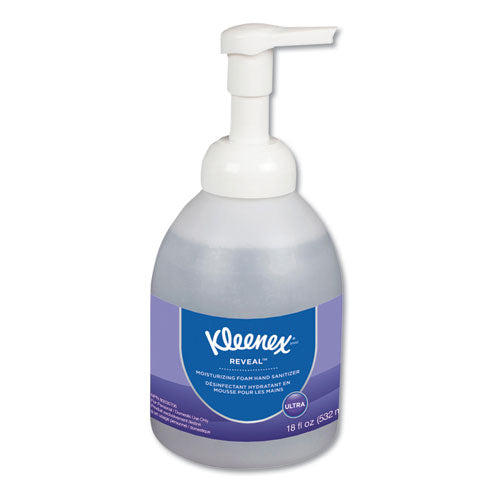 Kleenex® wholesale. Kleenex Reveal Ultra Moisturizing Foam Hand Sanitizer, 18 Oz Bottle, Clear. HSD Wholesale: Janitorial Supplies, Breakroom Supplies, Office Supplies.