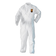 A30 Elastic Back And Cuff Hooded Coveralls, Medium, White, 25-carton