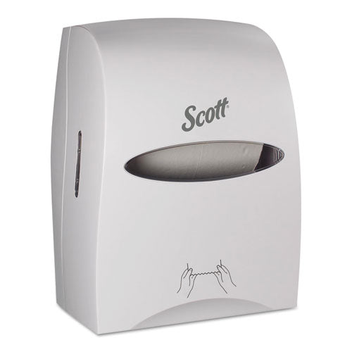 Scott® wholesale. Scott Essential Manual Hard Roll Towel Dispenser, 13.06 X 11 X 16.94, White. HSD Wholesale: Janitorial Supplies, Breakroom Supplies, Office Supplies.