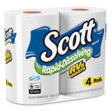 Load image into Gallery viewer, Scott® wholesale. Scott Rapid-dissolving Toilet Paper, Bath Tissue, Septic Safe, 1-ply, White, 231 Sheets-roll, 4-rolls-pack, 12 Packs-carton. HSD Wholesale: Janitorial Supplies, Breakroom Supplies, Office Supplies.