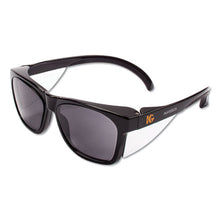 Load image into Gallery viewer, KleenGuard™ wholesale. Kleenguard™ Maverick Safety Glasses, Black, Polycarbonate Frame, Smoke Lens. HSD Wholesale: Janitorial Supplies, Breakroom Supplies, Office Supplies.