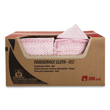 Load image into Gallery viewer, WypAll® wholesale. Foodservice Cloths, 12.5 X 23.5, Red, 200-carton. HSD Wholesale: Janitorial Supplies, Breakroom Supplies, Office Supplies.