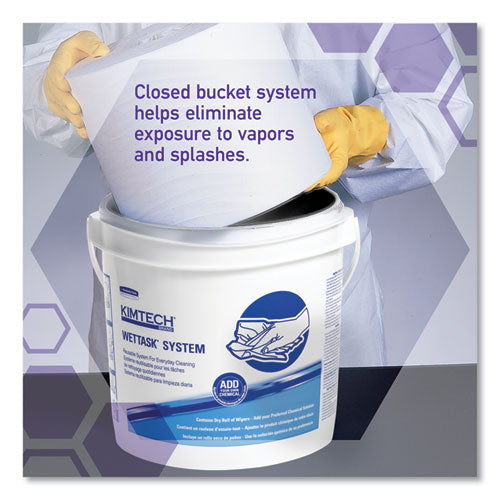 Kimtech™ wholesale. Kimtech™ Wettask Wiper Bucket, White-blue, 4-carton. HSD Wholesale: Janitorial Supplies, Breakroom Supplies, Office Supplies.