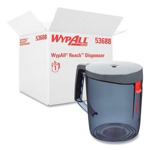 WypAll® wholesale. Reach Towel System Dispenser, 9.5 X 7 X 8.75, Black-smoke. HSD Wholesale: Janitorial Supplies, Breakroom Supplies, Office Supplies.
