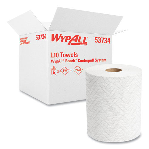 WypAll® wholesale. Reach System Roll Towel, 1-ply, 11 X 7, White, 340-roll, 6 Rolls-carton. HSD Wholesale: Janitorial Supplies, Breakroom Supplies, Office Supplies.