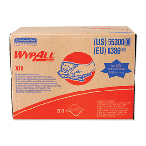 WypAll® wholesale. X70 Cloths, 16.8" X 12 1-2", 200-carton. HSD Wholesale: Janitorial Supplies, Breakroom Supplies, Office Supplies.