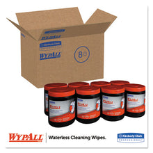 Load image into Gallery viewer, WypAll® wholesale. Heavy-duty Waterless Cleaning Wipes, 12 X 9 1-2, Green-white, 50-canister, 8-ct. HSD Wholesale: Janitorial Supplies, Breakroom Supplies, Office Supplies.