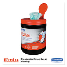 Load image into Gallery viewer, WypAll® wholesale. Heavy-duty Waterless Cleaning Wipes, 12 X 9 1-2, Green-white, 50-canister, 8-ct. HSD Wholesale: Janitorial Supplies, Breakroom Supplies, Office Supplies.