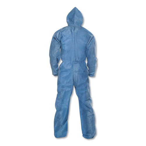 A20 Elastic Back Wrist-ankle Hooded Coveralls, Large, Blue, 24-carton