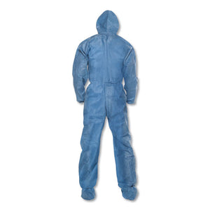 A20 Elastic Back Wrist-ankle, Hood-boots Coveralls, 4x-large, Blue, 20-carton