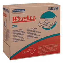 Load image into Gallery viewer, WypAll® wholesale. X50 Cloths, Pop-up Box, 9 1-10 X 12 1-2, White, 176-box, 10 Boxes-carton. HSD Wholesale: Janitorial Supplies, Breakroom Supplies, Office Supplies.