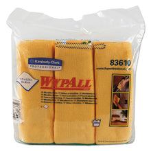 Load image into Gallery viewer, WypAll® wholesale. Microfiber Cloths, Reusable, 15 3-4 X 15 3-4, Yellow, 24-carton. HSD Wholesale: Janitorial Supplies, Breakroom Supplies, Office Supplies.