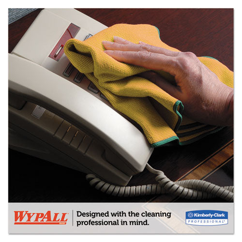 WypAll® wholesale. Microfiber Cloths, Reusable, 15 3-4 X 15 3-4, Yellow, 6-pack. HSD Wholesale: Janitorial Supplies, Breakroom Supplies, Office Supplies.