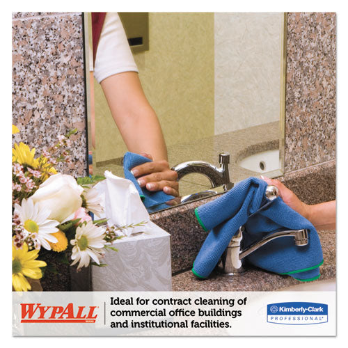 WypAll® wholesale. Microfiber Cloths, Reusable, 15 3-4 X 15 3-4, Blue, 6-pack. HSD Wholesale: Janitorial Supplies, Breakroom Supplies, Office Supplies.