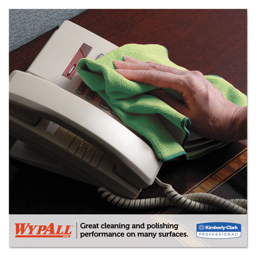 WypAll® wholesale. Microfiber Cloths, Reusable, 15 3-4 X 15 3-4, Green, 24-carton. HSD Wholesale: Janitorial Supplies, Breakroom Supplies, Office Supplies.
