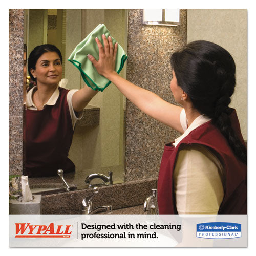 WypAll® wholesale. Microfiber Cloths, Reusable, 15 3-4 X 15 3-4, Green, 6-pack. HSD Wholesale: Janitorial Supplies, Breakroom Supplies, Office Supplies.
