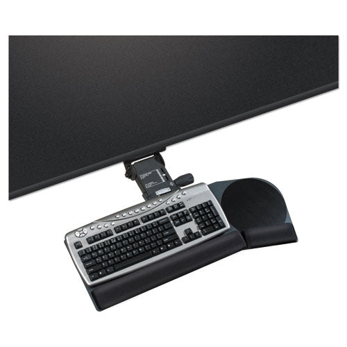 Kelly Computer Supply wholesale. Lever Less Lift N Lock California Keyboard Tray, 28 X 10, Black. HSD Wholesale: Janitorial Supplies, Breakroom Supplies, Office Supplies.