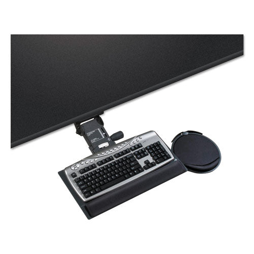 Kelly Computer Supply wholesale. Leverless Lift N Lock Keyboard Tray, 19w X 10d, Black. HSD Wholesale: Janitorial Supplies, Breakroom Supplies, Office Supplies.