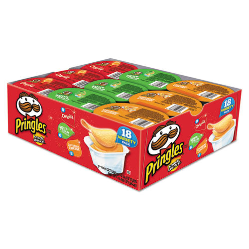 Pringles® wholesale. Potato Chips, Variety Pack, 0.74 Oz Canister, 18-box. HSD Wholesale: Janitorial Supplies, Breakroom Supplies, Office Supplies.