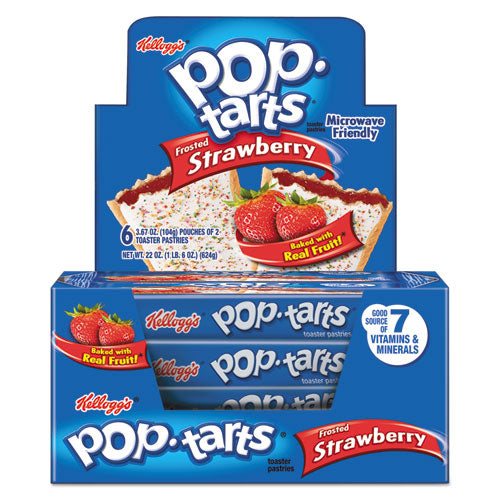 Kellogg's® wholesale. Pop Tarts, Frosted Strawberry, 3.67 Oz, 2-pack, 6 Packs-box. HSD Wholesale: Janitorial Supplies, Breakroom Supplies, Office Supplies.