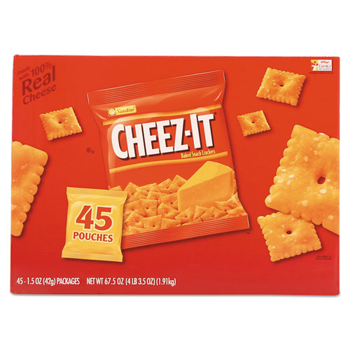 Sunshine® wholesale. Cheez-it Crackers, Original, 1.5 Oz Pack, 45 Packs-carton. HSD Wholesale: Janitorial Supplies, Breakroom Supplies, Office Supplies.