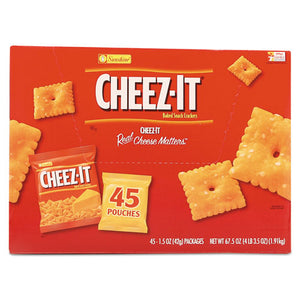 Sunshine® wholesale. Cheez-it Crackers, Original, 1.5 Oz Pack, 45 Packs-carton. HSD Wholesale: Janitorial Supplies, Breakroom Supplies, Office Supplies.