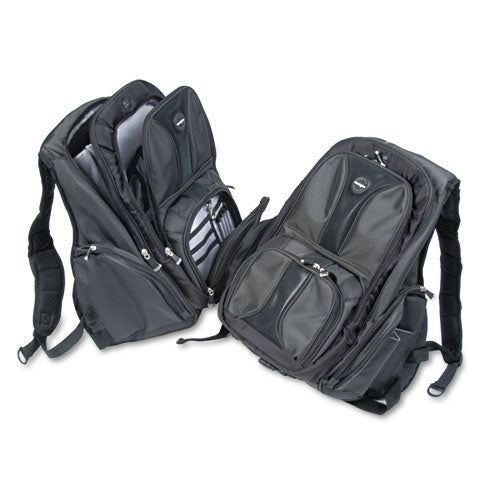 Kensington® wholesale. KENSINGTON® Contour Laptop Backpack, Nylon, 15 3-4 X 9 X 19 1-2, Black. HSD Wholesale: Janitorial Supplies, Breakroom Supplies, Office Supplies.