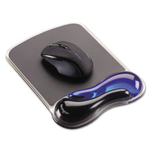 Load image into Gallery viewer, Kensington® wholesale. KENSINGTON® Duo Gel Wave Mouse Pad Wrist Rest, Blue. HSD Wholesale: Janitorial Supplies, Breakroom Supplies, Office Supplies.