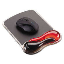 Load image into Gallery viewer, Kensington® wholesale. KENSINGTON® Duo Gel Wave Mouse Pad Wrist Rest, Red. HSD Wholesale: Janitorial Supplies, Breakroom Supplies, Office Supplies.