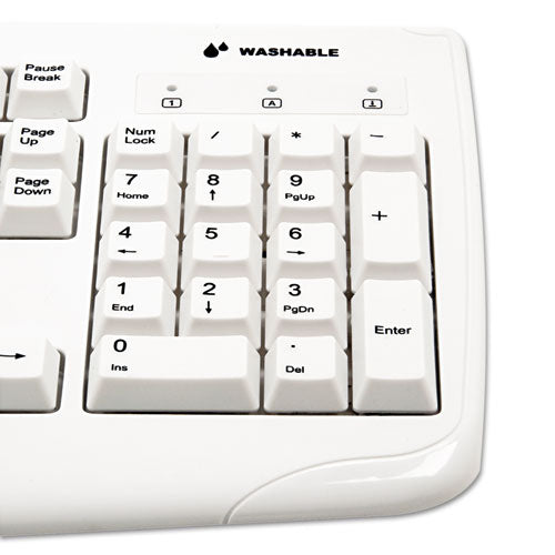 Kensington® wholesale. KENSINGTON® Pro Fit Usb Washable Keyboard, 104 Keys, White. HSD Wholesale: Janitorial Supplies, Breakroom Supplies, Office Supplies.