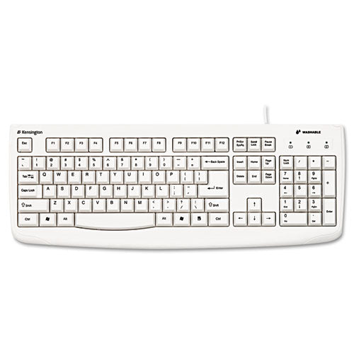 Kensington® wholesale. KENSINGTON® Pro Fit Usb Washable Keyboard, 104 Keys, White. HSD Wholesale: Janitorial Supplies, Breakroom Supplies, Office Supplies.