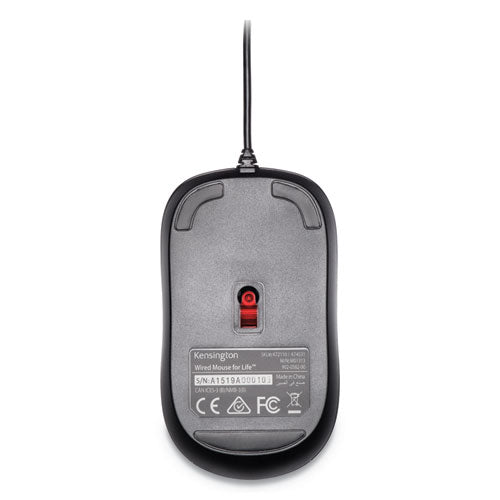 Kensington® wholesale. KENSINGTON® Wired Usb Mouse For Life, Usb 2.0, Left-right Hand Use, Black. HSD Wholesale: Janitorial Supplies, Breakroom Supplies, Office Supplies.