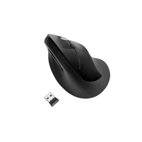 Kensington® wholesale. KENSINGTON® Pro Fit Ergo Vertical Wireless Mouse, 2.4 Ghz Frequency-65.62 Ft Wireless Range, Right Hand Use, Black. HSD Wholesale: Janitorial Supplies, Breakroom Supplies, Office Supplies.