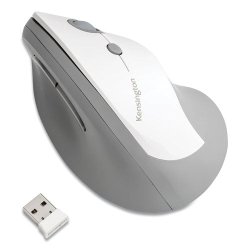 Kensington® wholesale. KENSINGTON® Pro Fit Ergo Vertical Wireless Mouse, 2.4 Ghz Frequency-65.62 Ft Wireless Range, Right Hand Use, Gray. HSD Wholesale: Janitorial Supplies, Breakroom Supplies, Office Supplies.