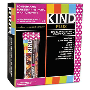 KIND wholesale. Plus Nutrition Boost Bar, Pom. Blueberry Pistachio-antioxidants, 1.4 Oz, 12-box. HSD Wholesale: Janitorial Supplies, Breakroom Supplies, Office Supplies.