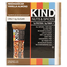 Load image into Gallery viewer, KIND wholesale. Nuts And Spices Bar, Madagascar Vanilla Almond, 1.4 Oz, 12-box. HSD Wholesale: Janitorial Supplies, Breakroom Supplies, Office Supplies.