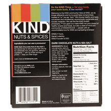 Load image into Gallery viewer, KIND wholesale. Nuts And Spices Bar, Dark Chocolate Nuts And Sea Salt, 1.4 Oz, 12-box. HSD Wholesale: Janitorial Supplies, Breakroom Supplies, Office Supplies.