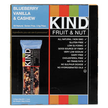 Load image into Gallery viewer, KIND wholesale. Fruit And Nut Bars, Blueberry Vanilla And Cashew, 1.4 Oz Bar, 12-box. HSD Wholesale: Janitorial Supplies, Breakroom Supplies, Office Supplies.