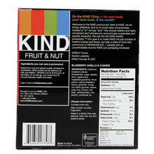 Load image into Gallery viewer, KIND wholesale. Fruit And Nut Bars, Blueberry Vanilla And Cashew, 1.4 Oz Bar, 12-box. HSD Wholesale: Janitorial Supplies, Breakroom Supplies, Office Supplies.