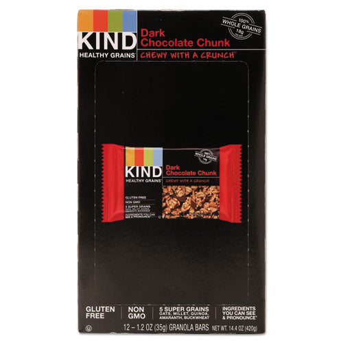 KIND wholesale. Healthy Grains Bar, Dark Chocolate Chunk, 1.2 Oz, 12-box. HSD Wholesale: Janitorial Supplies, Breakroom Supplies, Office Supplies.